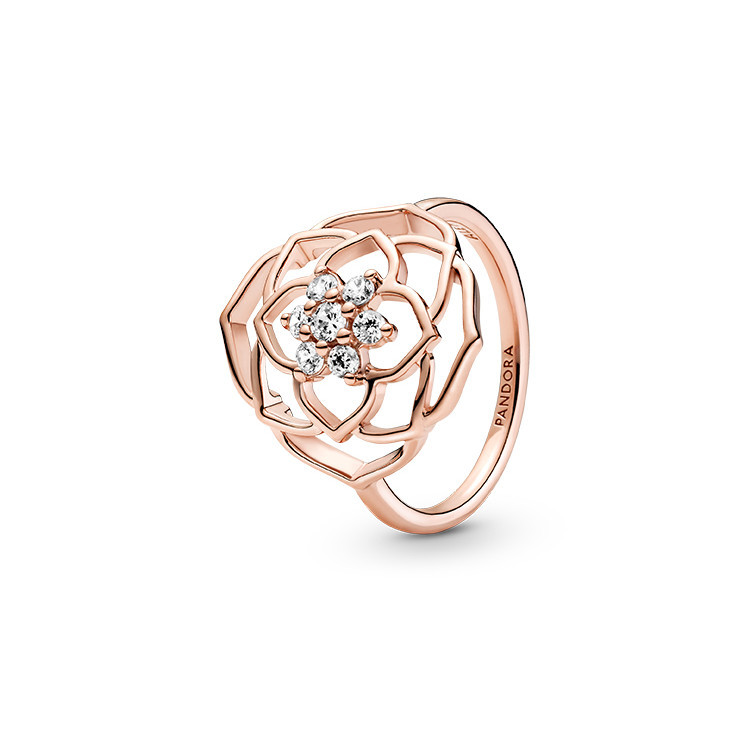 Pandora Rose Petals Statement Ring Size