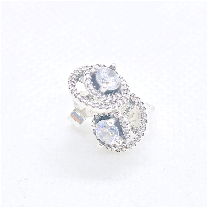 Pandora Sparkling Double Halo Stud Earrings S925 ALE