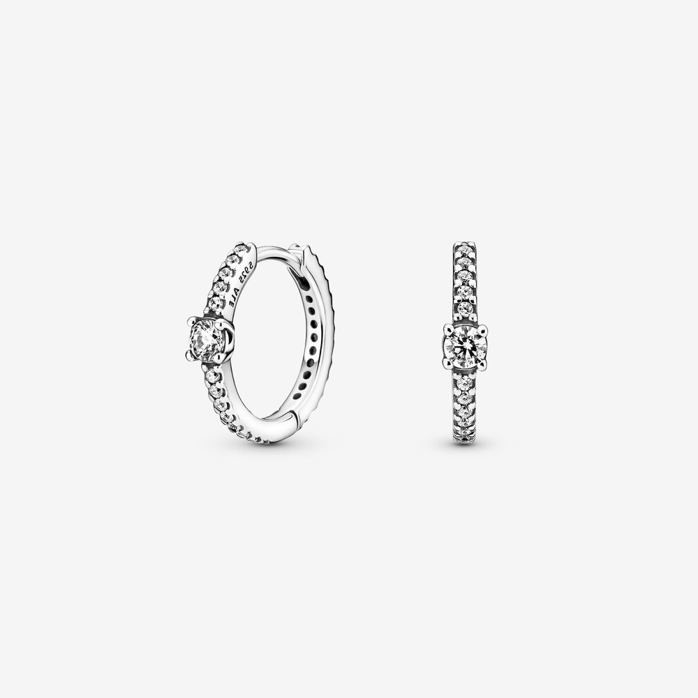 Pandora Sparkling Hoop Earrings S925 ALE