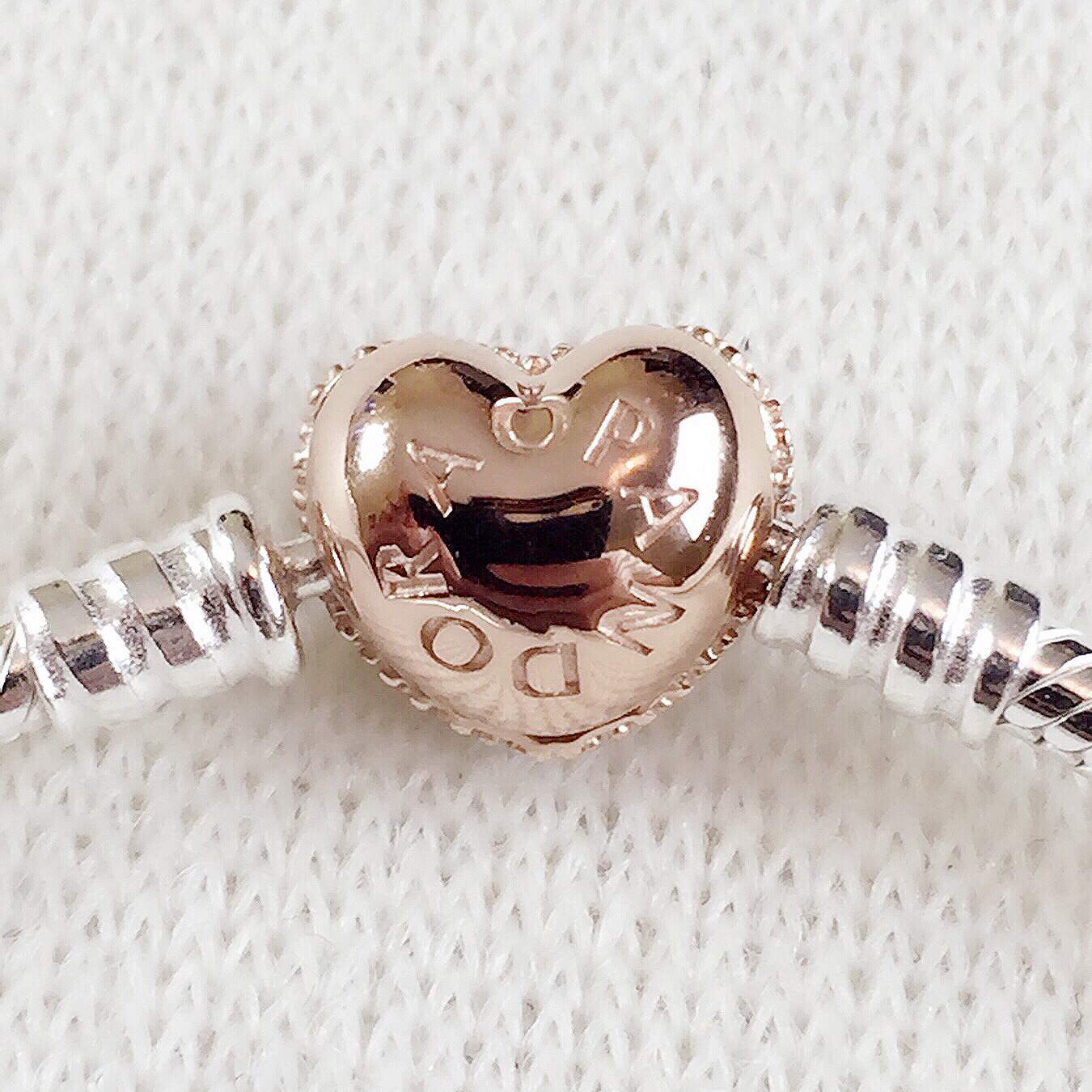 Pandora ROSE Pave Heart Clasp Bracelet