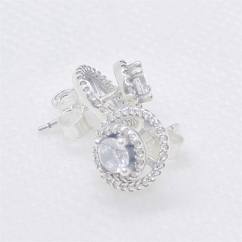 Pandora Sparkling Double Halo Stud Earrings S925 ALE