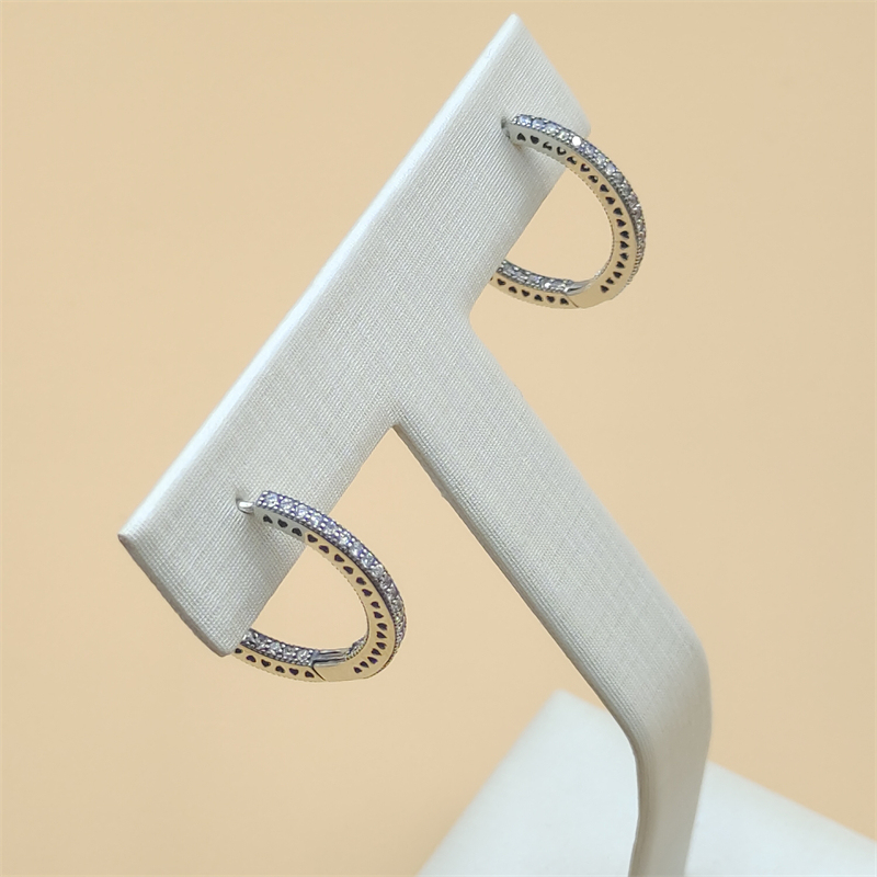 Pandora Hearts Of Pandora Silver Hoop Earrings