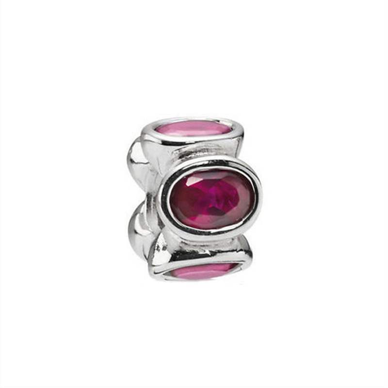 pandora ruby zirconia oval lights charm red rare