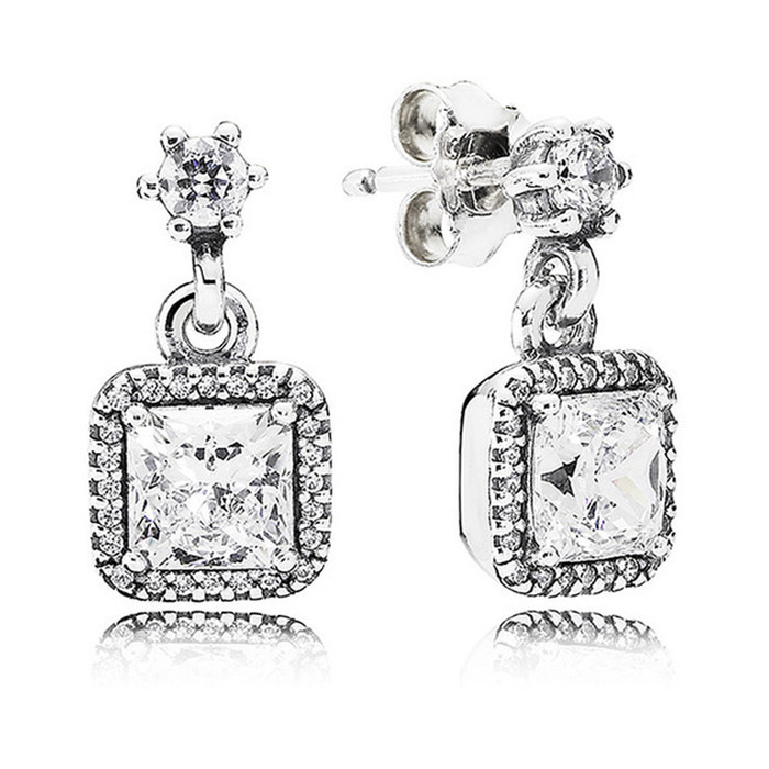 pandora silver stud earrings timeless elegance
