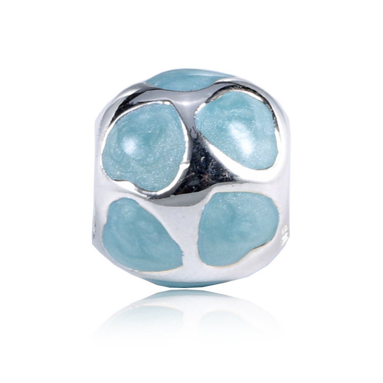 Pandora Blue Enamel Hearts Love You Charm