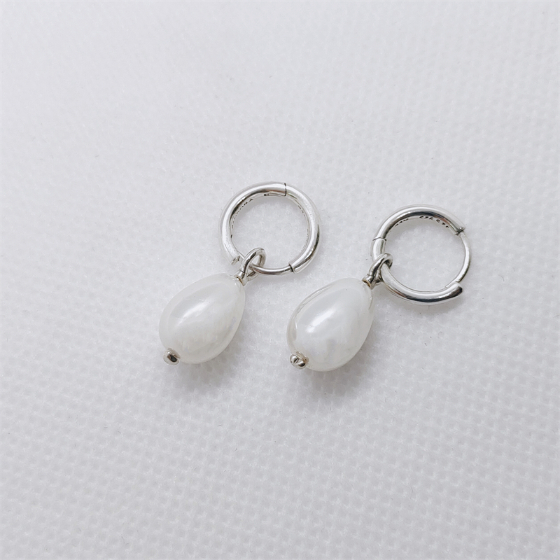 Silver earrings pearl PANDORA earrings