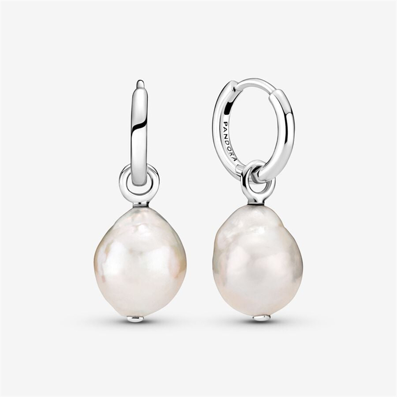 Silver earrings pearl PANDORA earrings