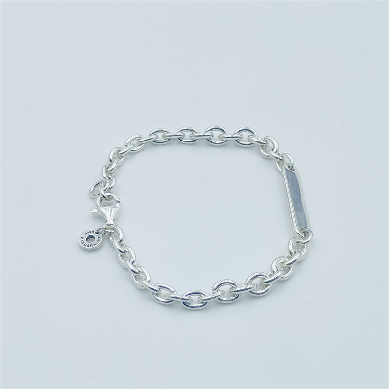 PANDORA 925 Ale Engravable Bar Link Bracelet