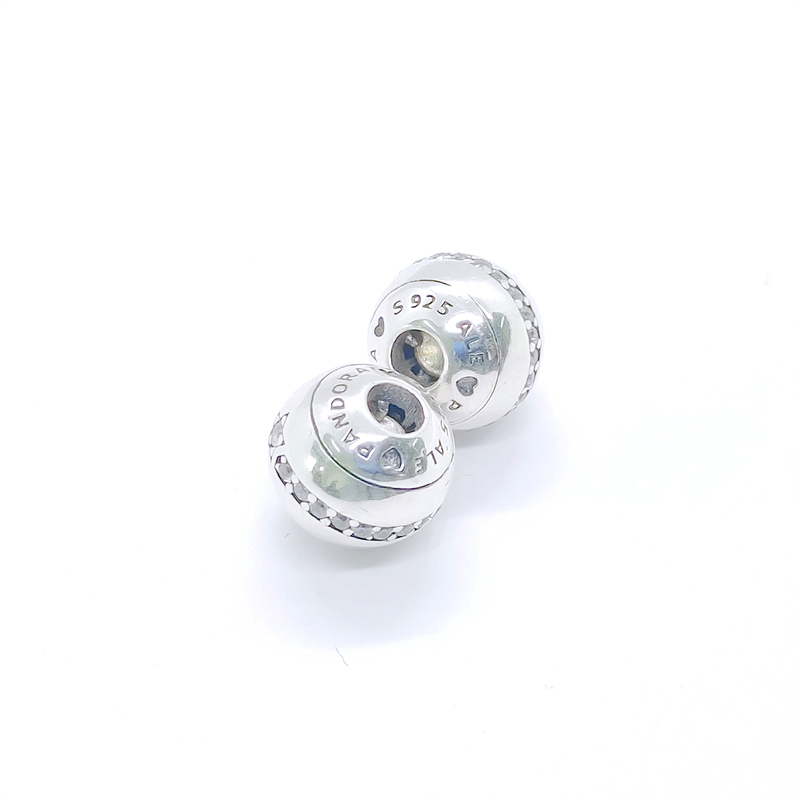 Pandora Open Bangle Shimmering End Caps Sparkly RRP ALE