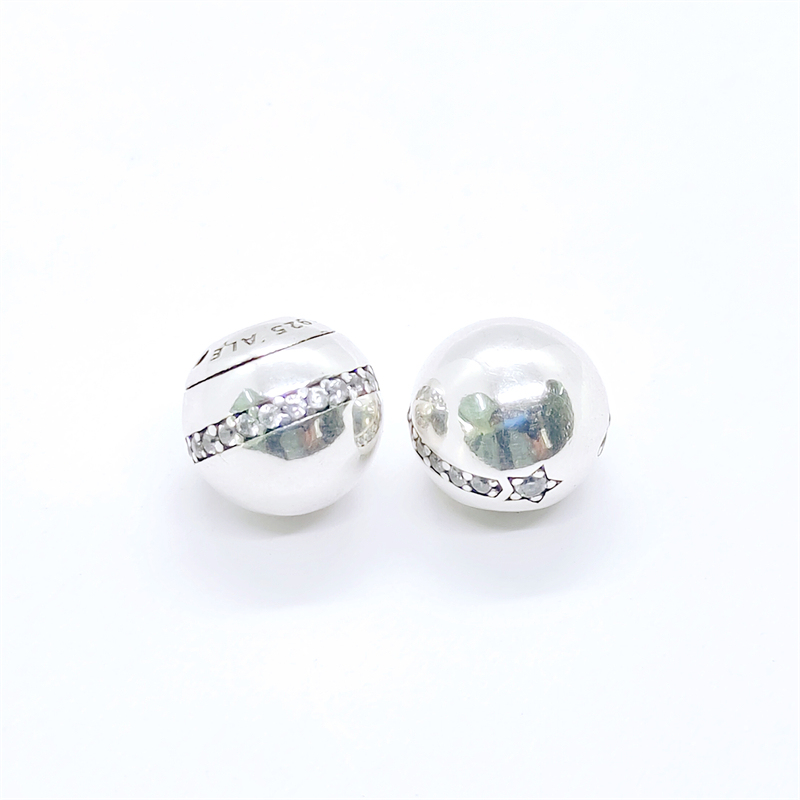 Pandora Open Bangle Shimmering End Caps Sparkly RRP ALE
