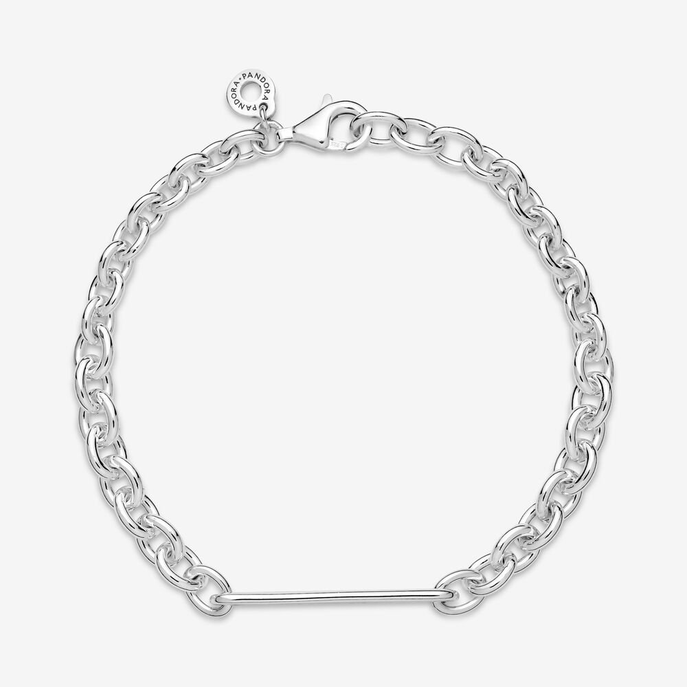 PANDORA 925 Ale Engravable Bar Link Bracelet