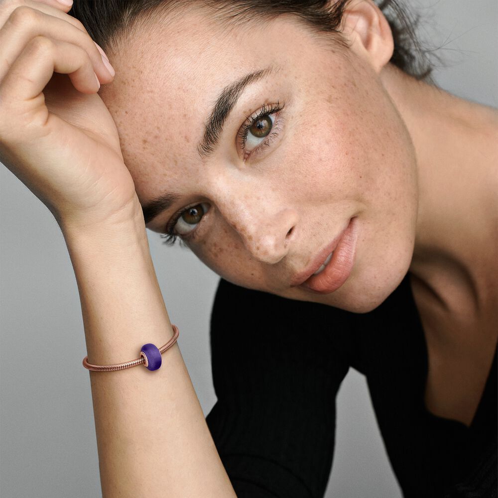 Mattes Violettes Murano-Glass PANDORA Charm