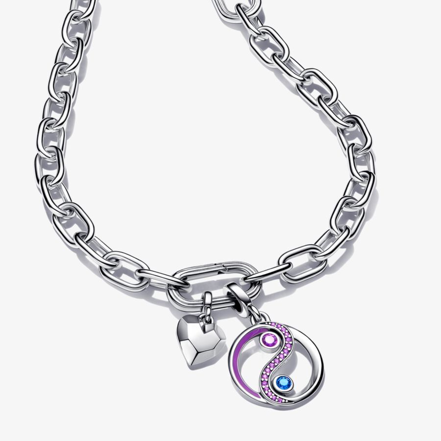 Pandora ME Faceted Heart Yin & Yang Necklace Set