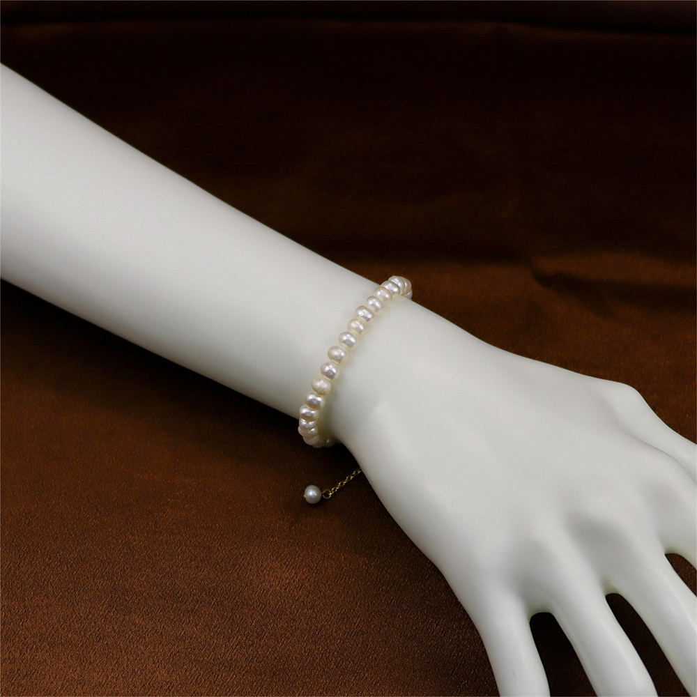 Natural Freshwater Pearl Bracelet Dainty Real Pearl Bead Bracelet Wedding Bride Bridesmaid Bracelet Gift for Her Birthday gift