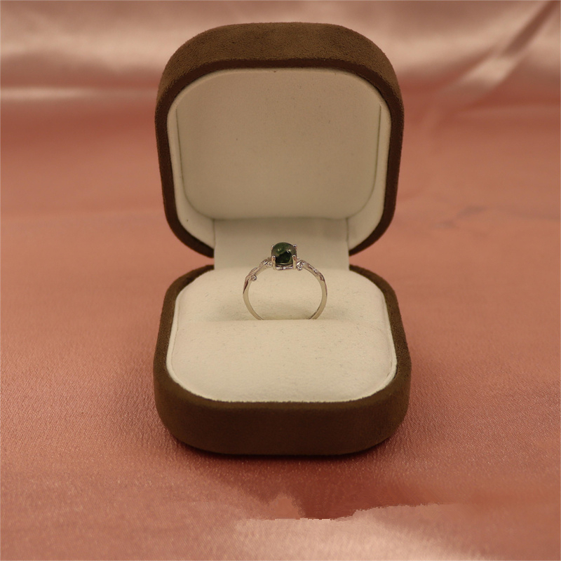 Oval Cut Moss Agate Engagement Ring - Leaf and Vine Design, White Gold Nature-Inspired Alternative Gemstone Promise Ring