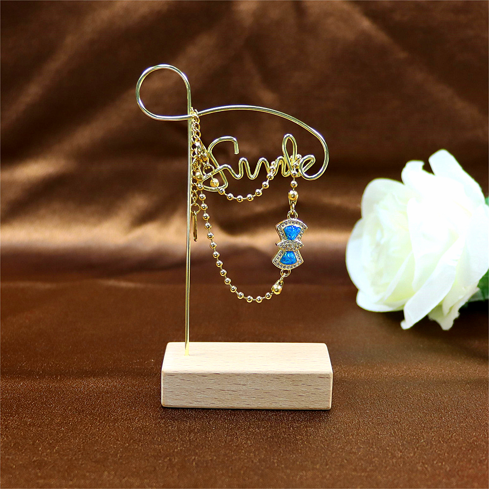 Women's Personalized Opal Copper-Plated Bow Pendant Bracelet – Fashionable Jewelry