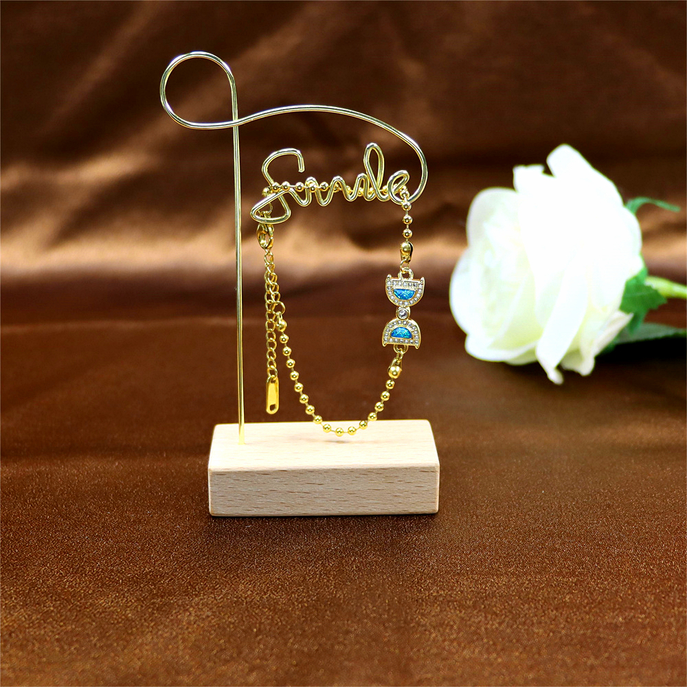 Opal Copper Gold-Plated Bow Pendant Bracelet – Stylish and Trendy Jewelry