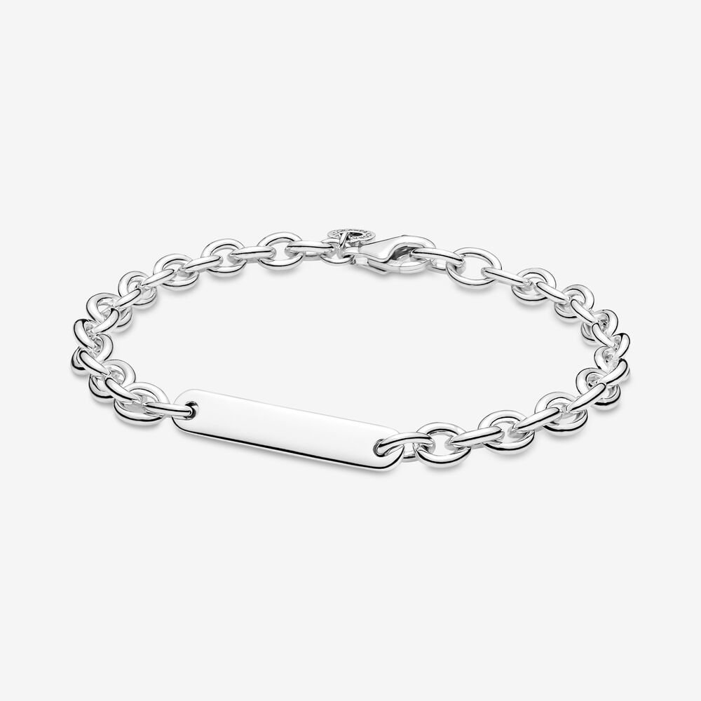 PANDORA 925 Ale Engravable Bar Link Bracelet