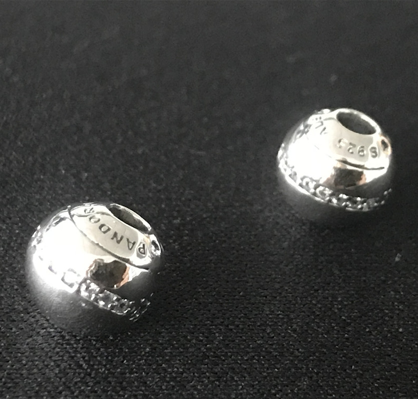 Pandora Open Bangle Shimmering End Caps Sparkly RRP ALE