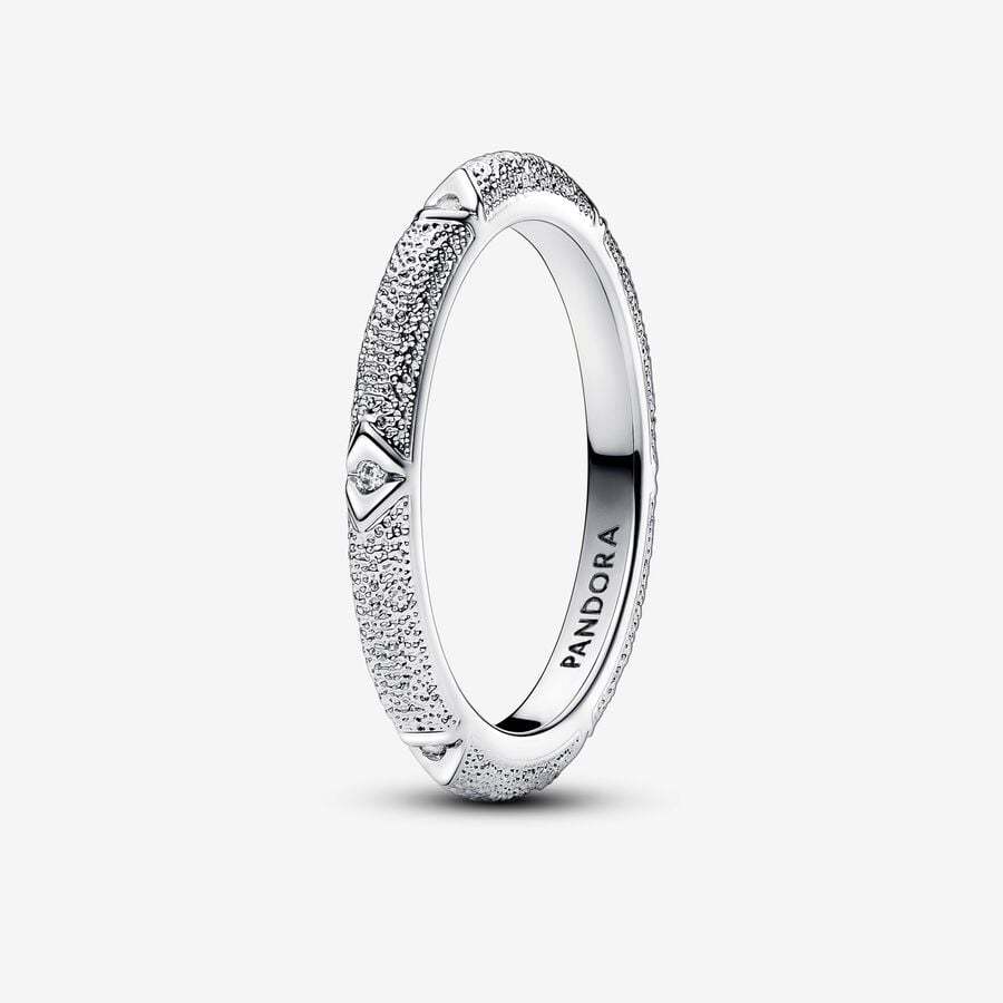 PANDORA Jewelry Silver Ring for Women Structure & Stones