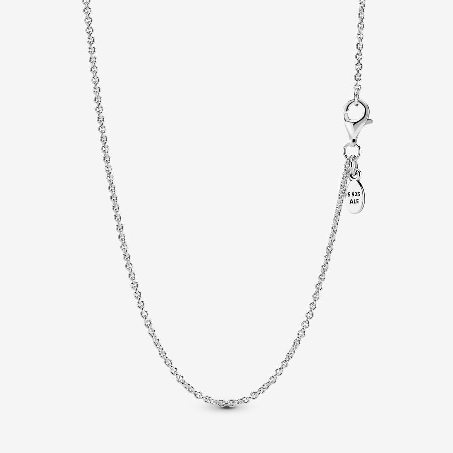 Pandora Instant Little O White Flower Pendant Charm Necklace S925 60CM