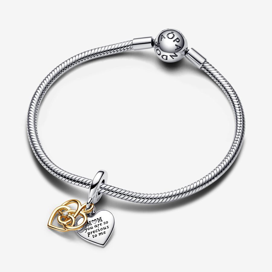 Lab-grown Diamond Engravable Mom Pandora Charm