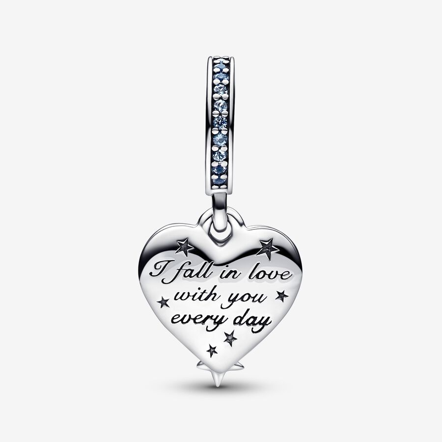 Pandora 925 Sterling Silver Snowflake Heart Winter Pendant
