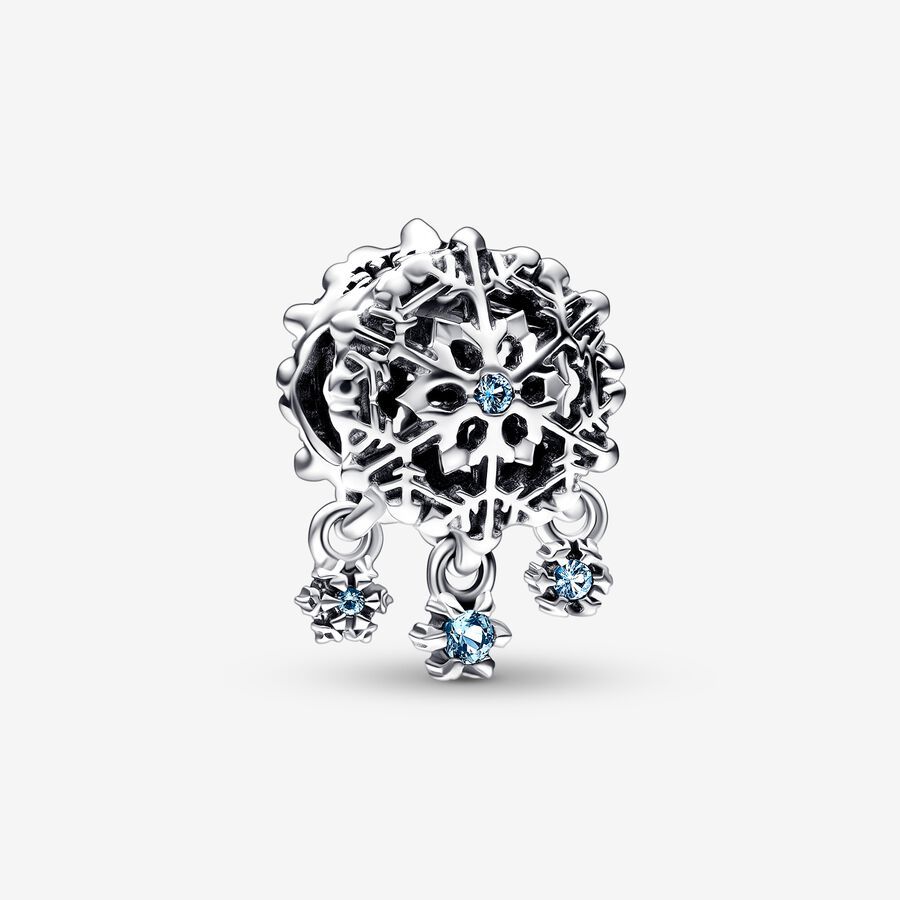 Pandora 925 Sterling Silver Snowflake Heart Winter Pendant