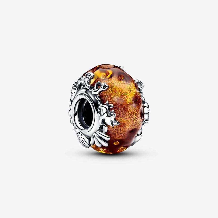 PANDORA Jewelry Leather Bracelet Charm for Women Lion King Brown
