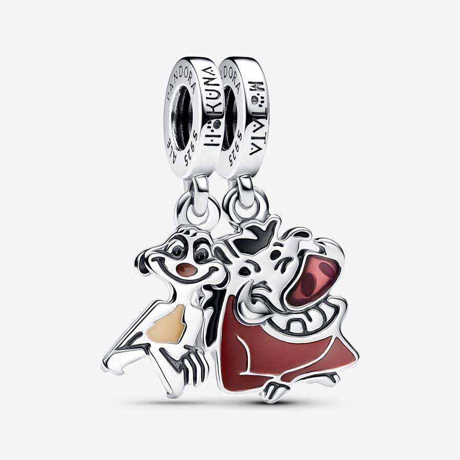 PANDORA Jewelry Leather Bracelet Charm for Women Lion King Brown