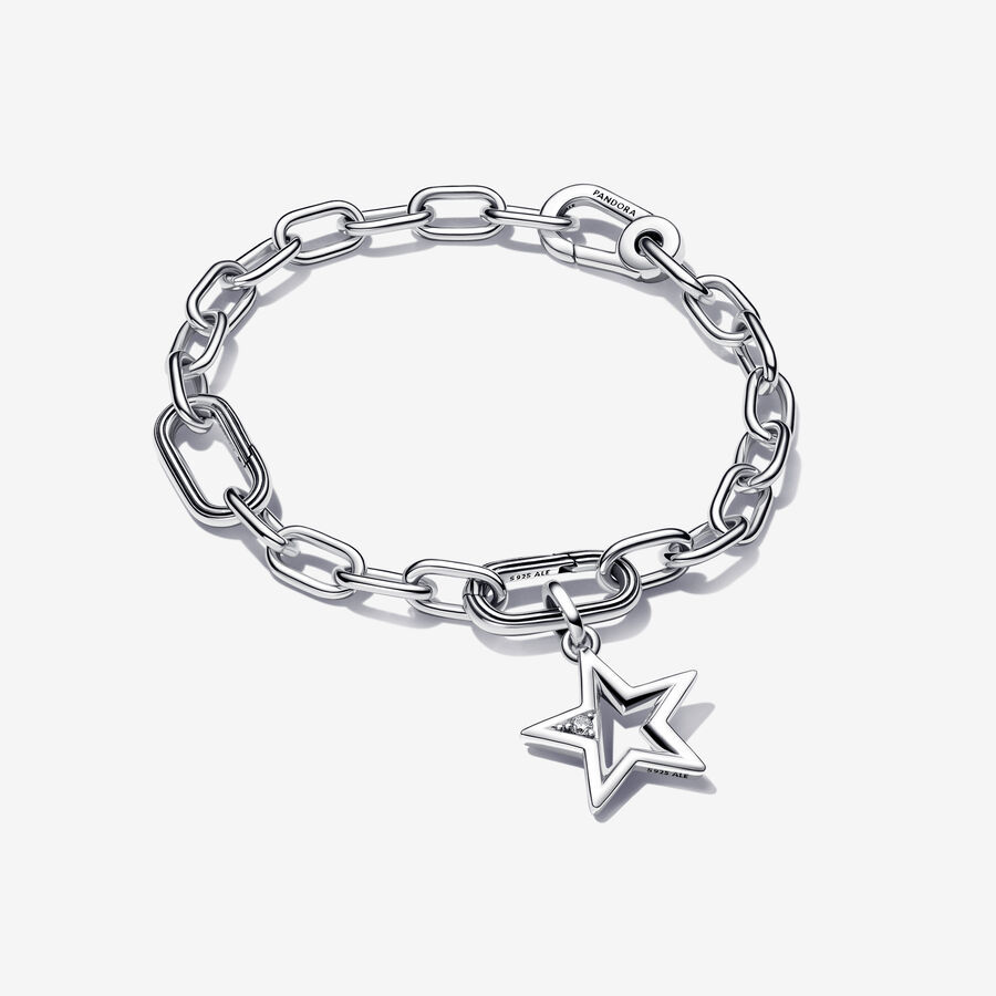 Pandora S925 Sterling Silver Star Link Bracelet