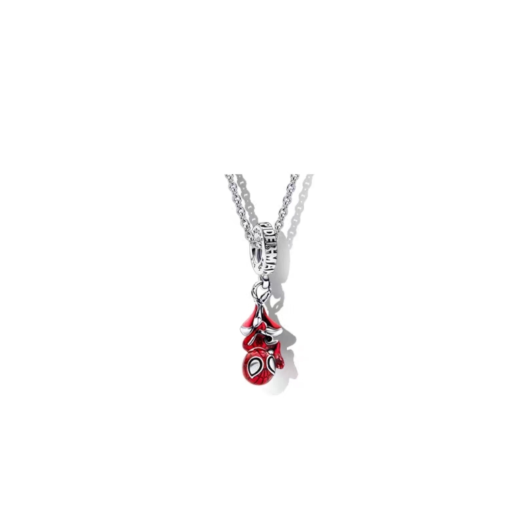 Pandora 925 Sterling Silver Spider 60CM Stud Earrings Necklace