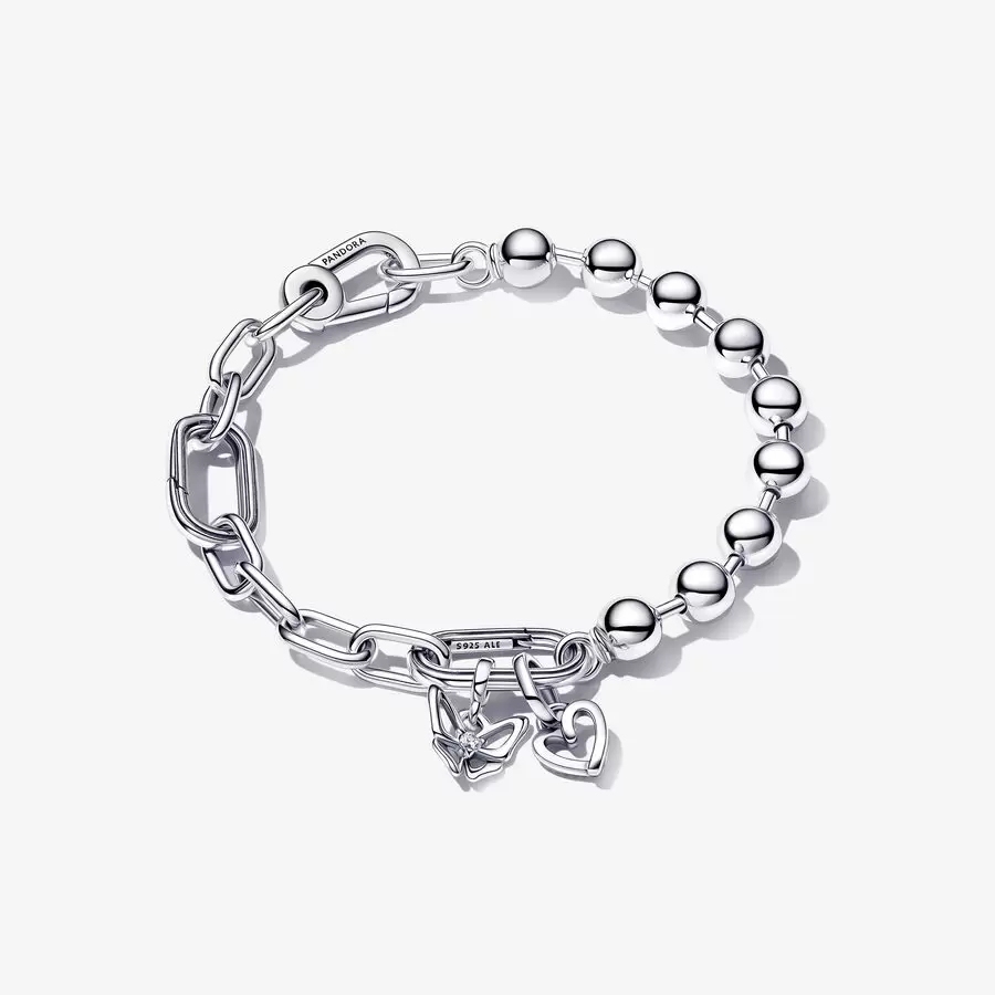 Pandora S925 Sterling Silver Butterfly Heart Bracelet