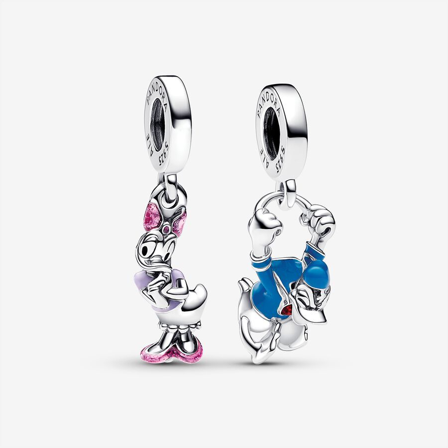 Pandora Donald Daisy Duck Dangle Charm Set