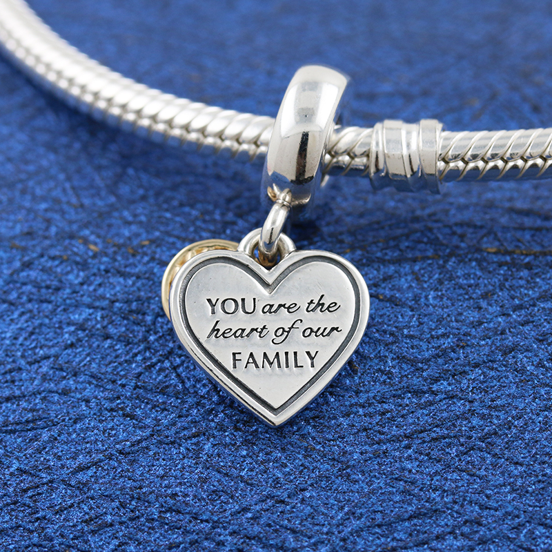 Pandora Two-tone Family Tree & Heart Dangle Charm