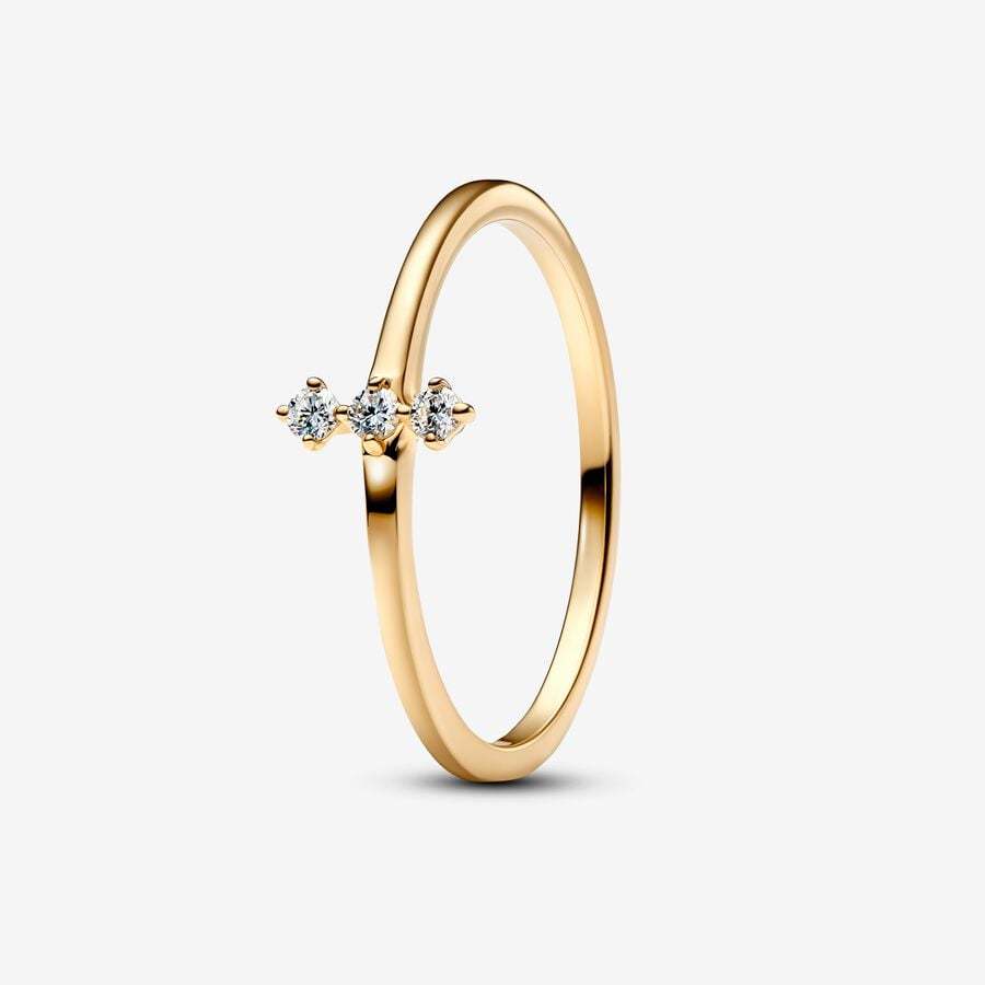Pandora Era Gold Zircon Trio Ring ALE
