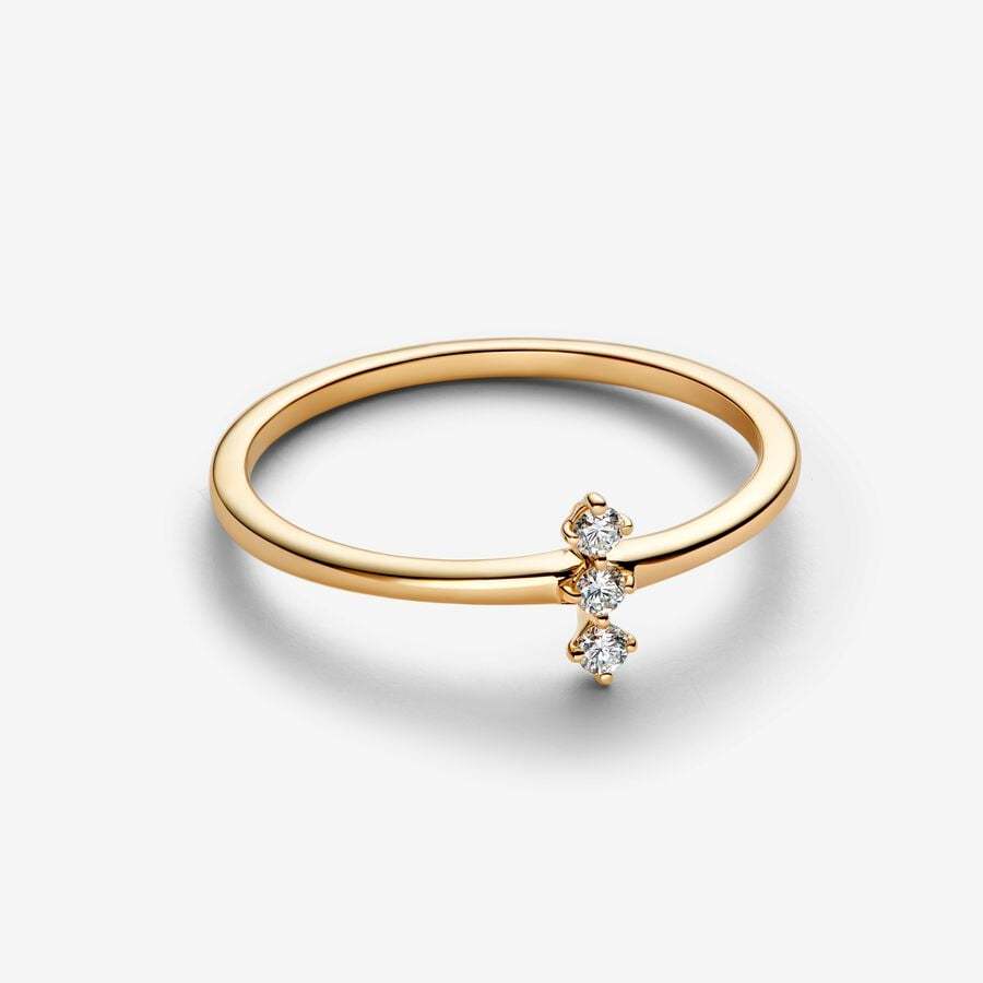 Pandora Era Gold Zircon Trio Ring ALE