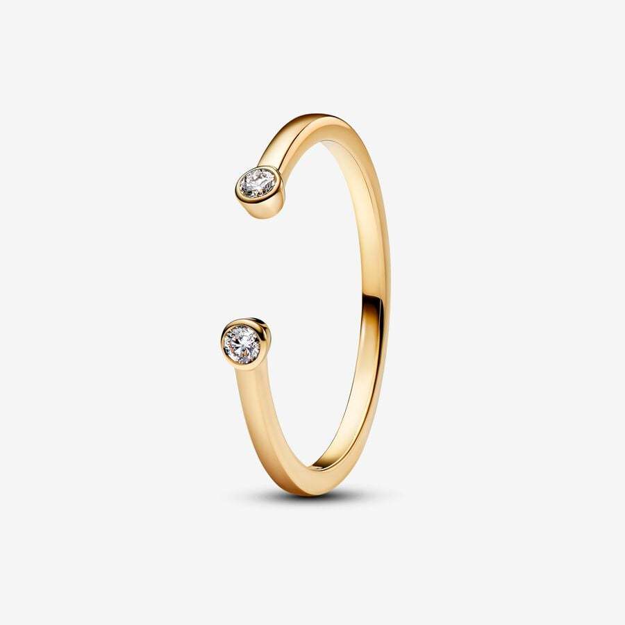 Pandora Era Bezel Lab-Sparkle Zircon Open Ring
