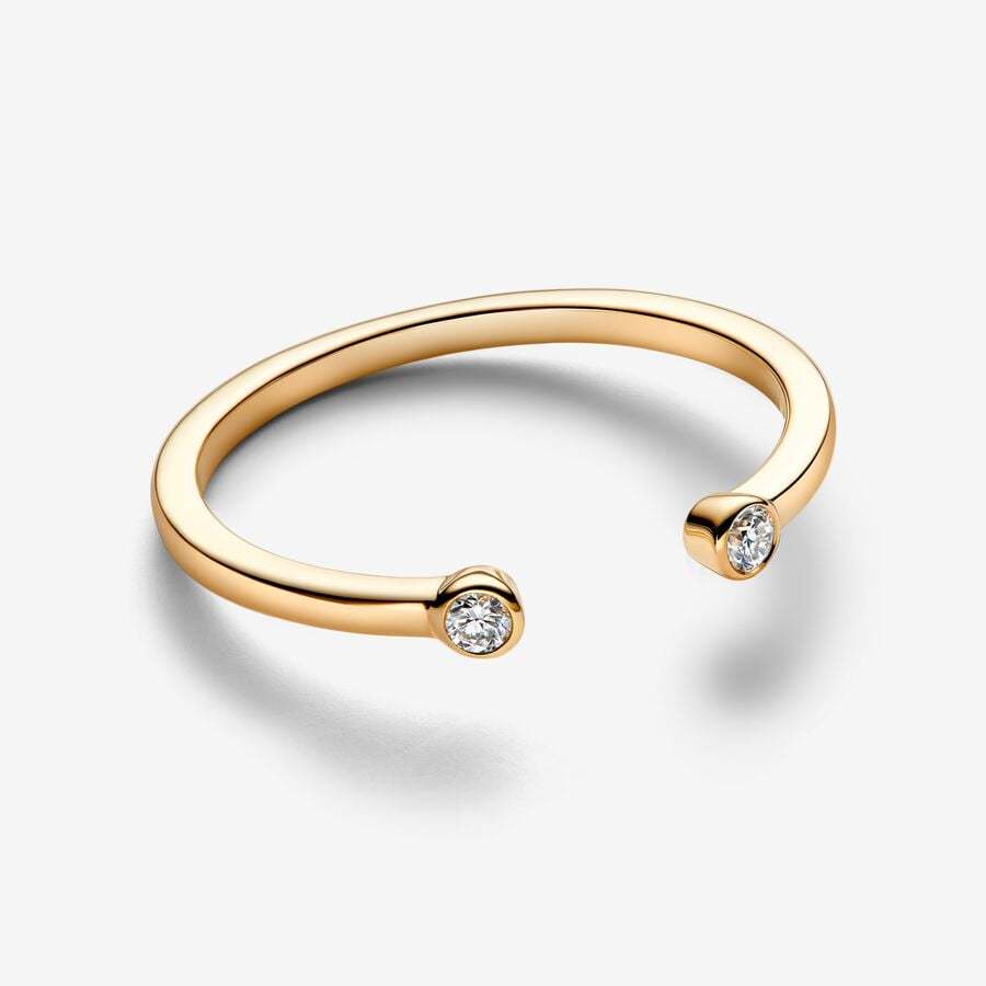 Pandora Era Bezel Lab-Sparkle Zircon Open Ring