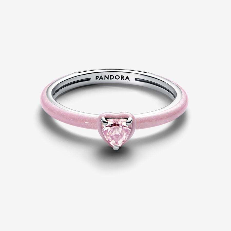 PANDORA Pink Chakra Heart Ring ALE