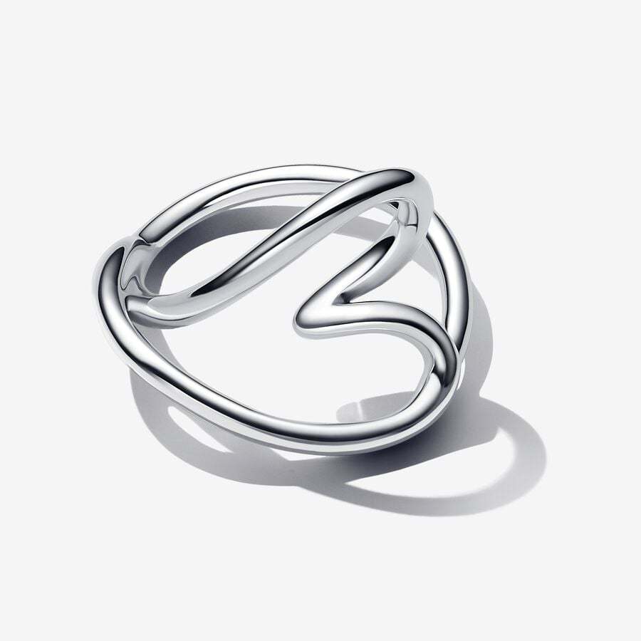 Pandora Silver S925 ALE Organically Shaped Heart Ring