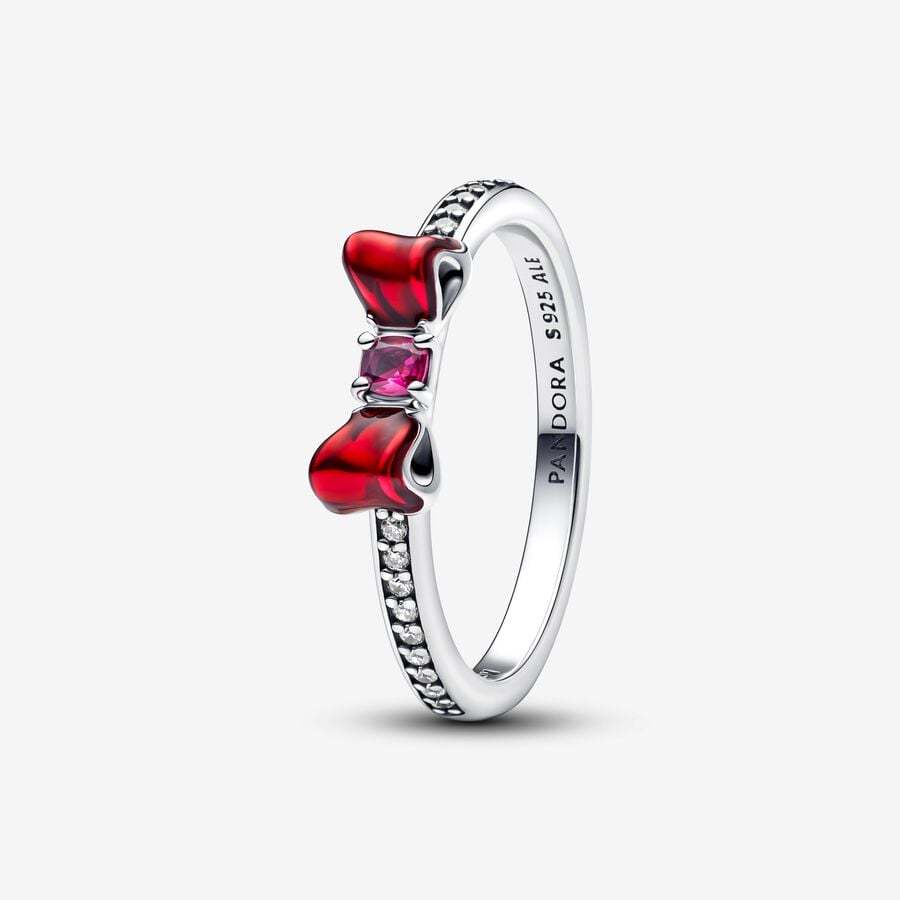 PANDORA Princess Snow White Red Bow Ring