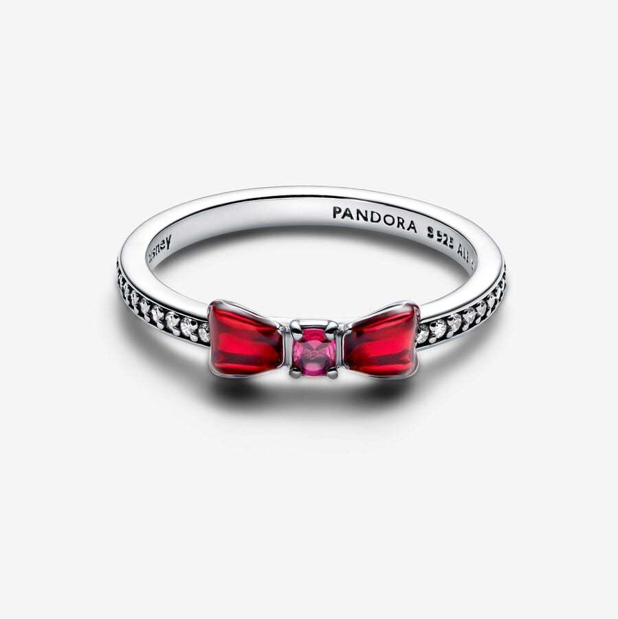 PANDORA Princess Snow White Red Bow Ring