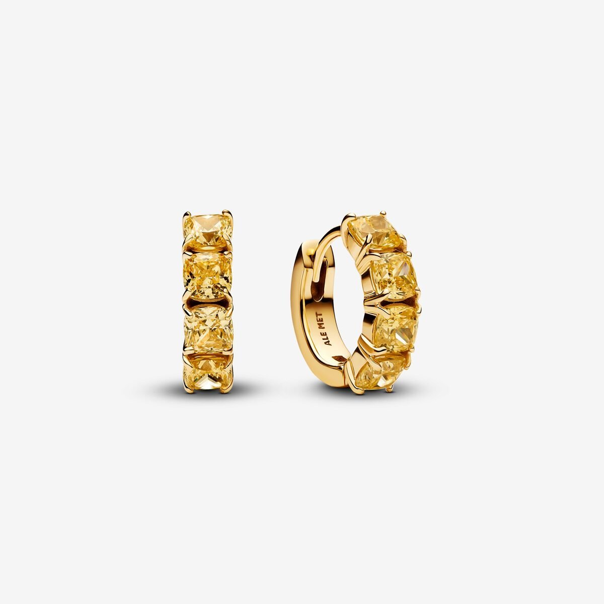 Pandora Golden Sparkling Yellow Bracelet and Earring Set