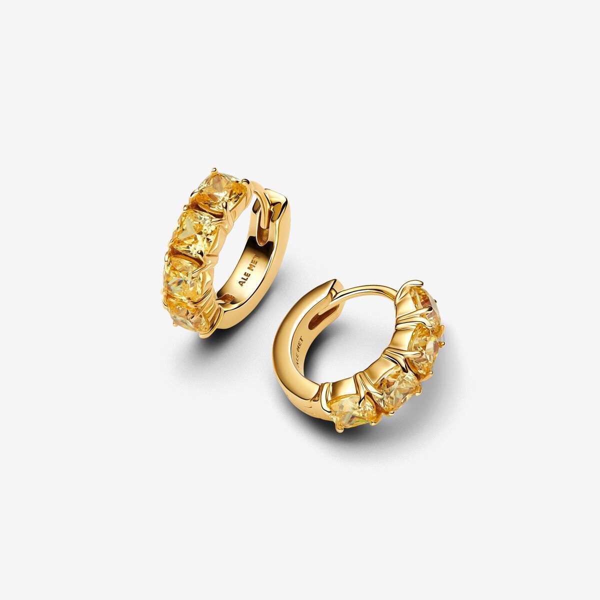 Pandora Golden Sparkling Yellow Bracelet and Earring Set