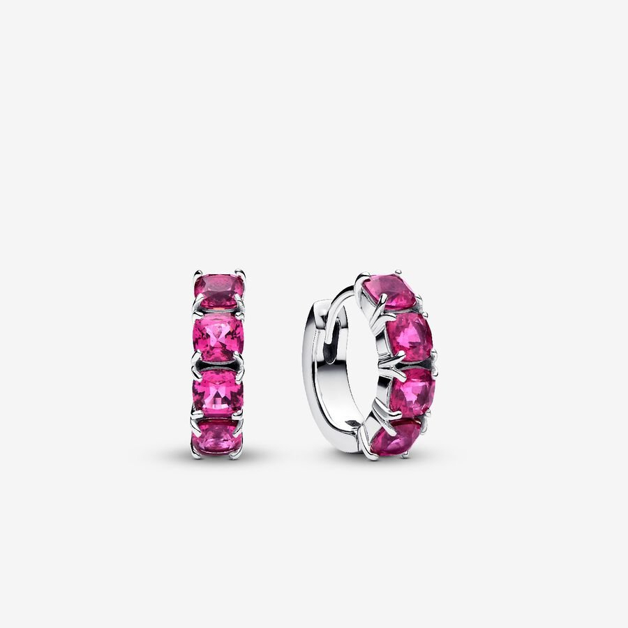 Pandora Silver S925 ALE Sparkling Pink Tennis Jewelry Set