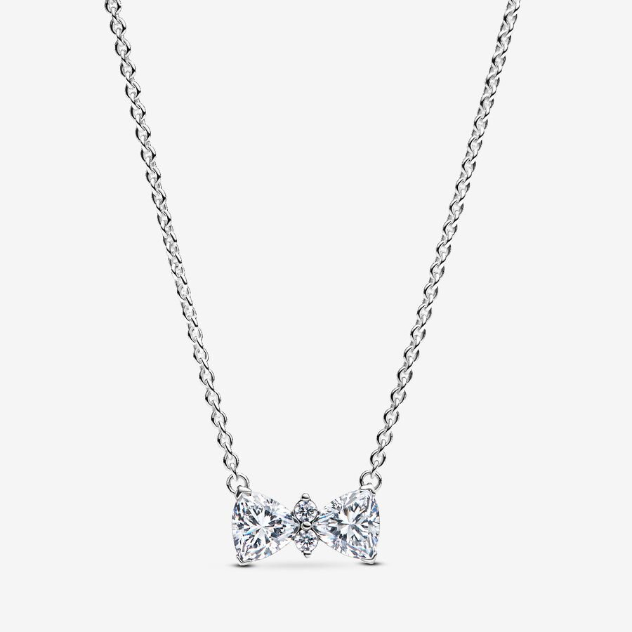 Pandora Silver S925 ALE Sparkling Bow Jewelry Set