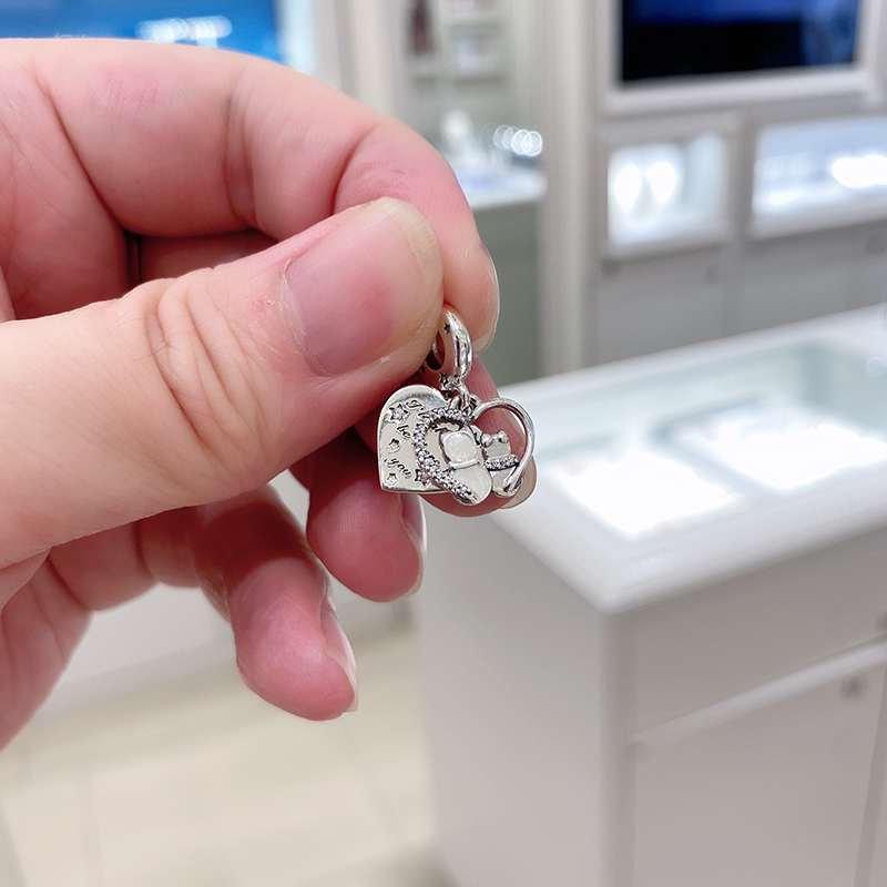 Pandora Cats & Hearts Charm Sterling Silver
