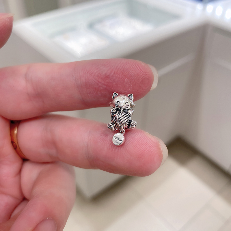 Pandora Kitten & Yarn Ball Charm Sterling Silver