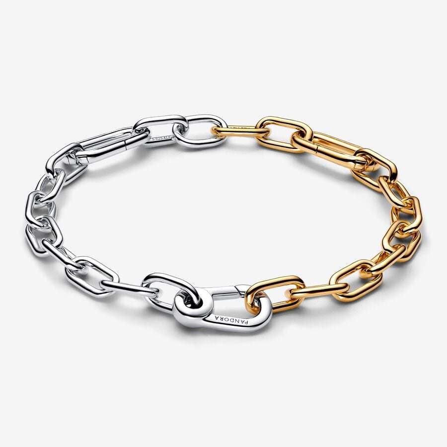 Pandora Gold Silver Link Chain Bracelet ALE